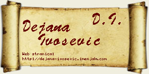 Dejana Ivošević vizit kartica